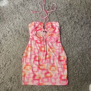 Pink Disco Mini Dress - size medium, worn once!